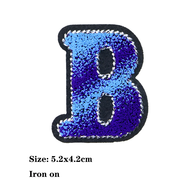 Heart-shaped Letter Patch R S A U B M Icon Toothbrush Embroidery Applique Patches For Clothing DIY Iron on Patch on the Backpack