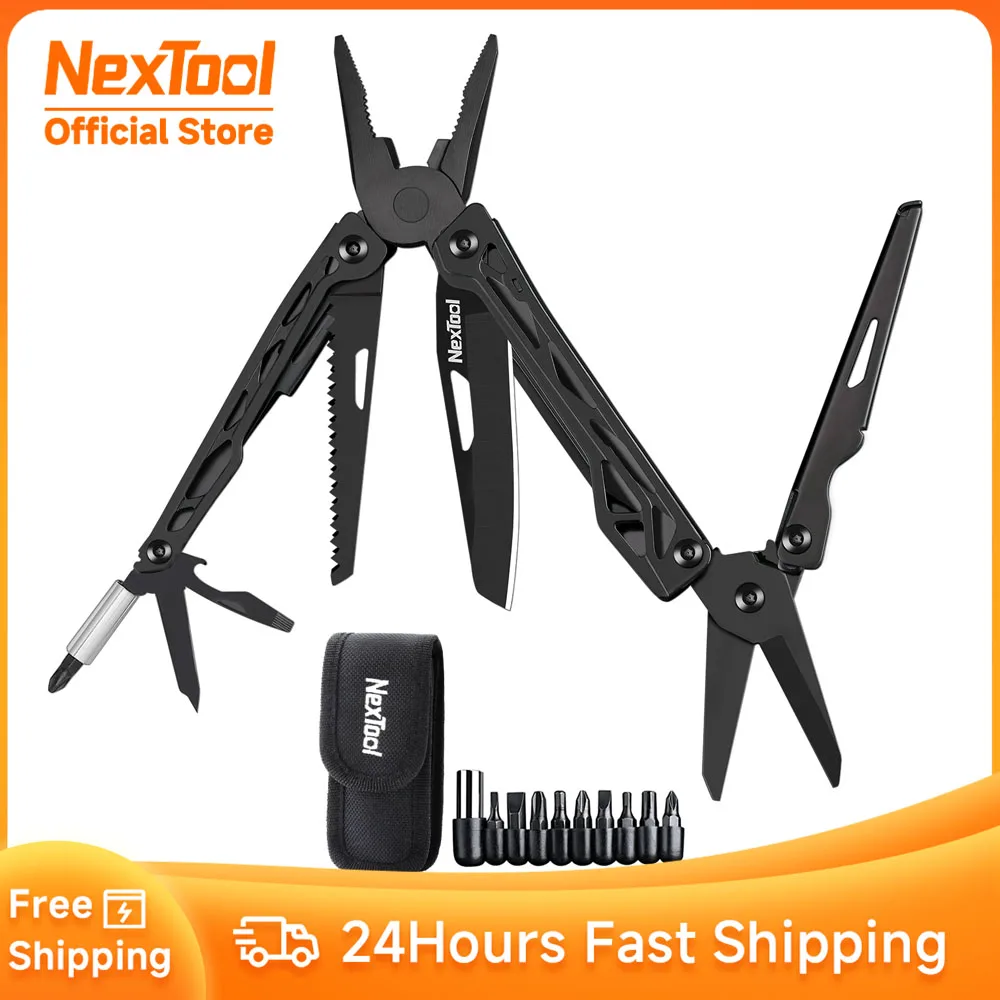 Nextool-Alicatador de campismo Multitool, Kit de ferramentas DIY para casa, aço inoxidável, faca dobrável ao ar livre, Alicatador multifunções de