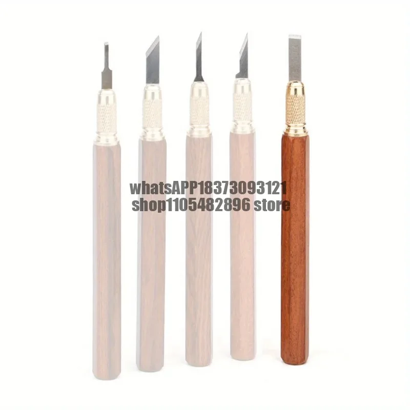 Exacto Knife Set, Woodworking Solid Wood Carving Pen for Carving, Modeling, DIY, Scrapbooking, and Art Projects, Stencil