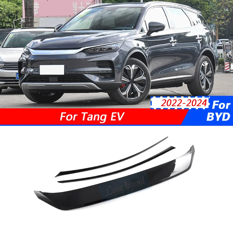 

Front Center Net Frame Grille Strip Cover Trim Moulding Car Styling Protector Decoration Accessories For BYD Tang EV 2022-2024