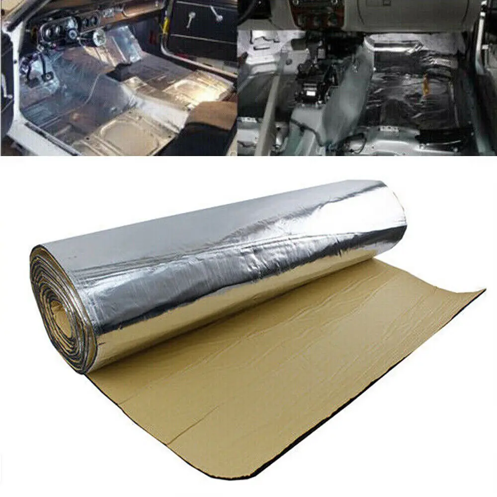 

120" x 40" Car Acoustic Thermal Sound Deadener Mat Sound Proof Wall Panels Auto Deadening Noise Insulation Mats For Car