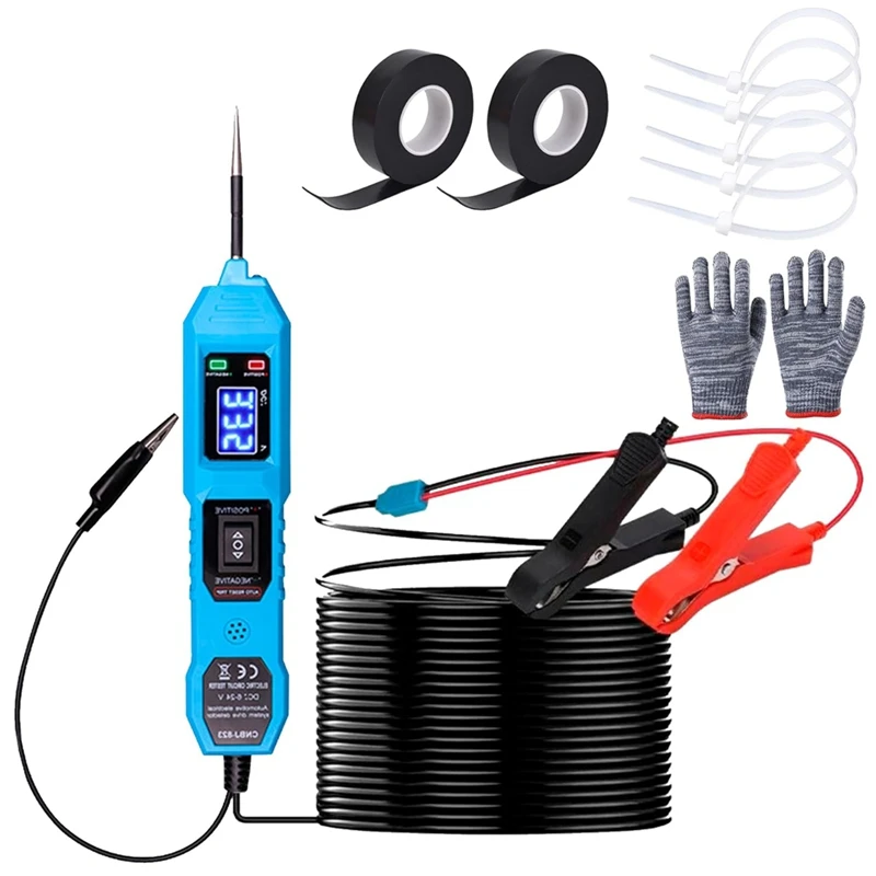 B-T Power Circuit Probe Tester 6V-24V DC Test Light Car Fuse Test Tool 12V Short Circuit Detector 12V Electrical Test Kit