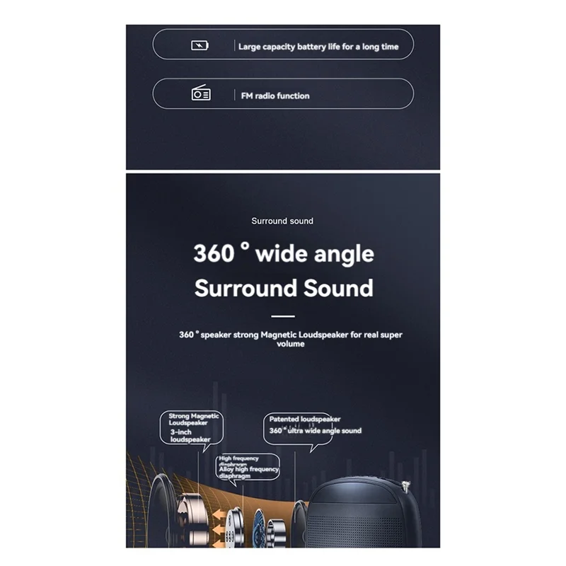 【Flash Sale】Portable Voice Amplifier Wired Voice Amplifiers Speaker FM Radio Headworn Microphone Loudspeaker For Teachers