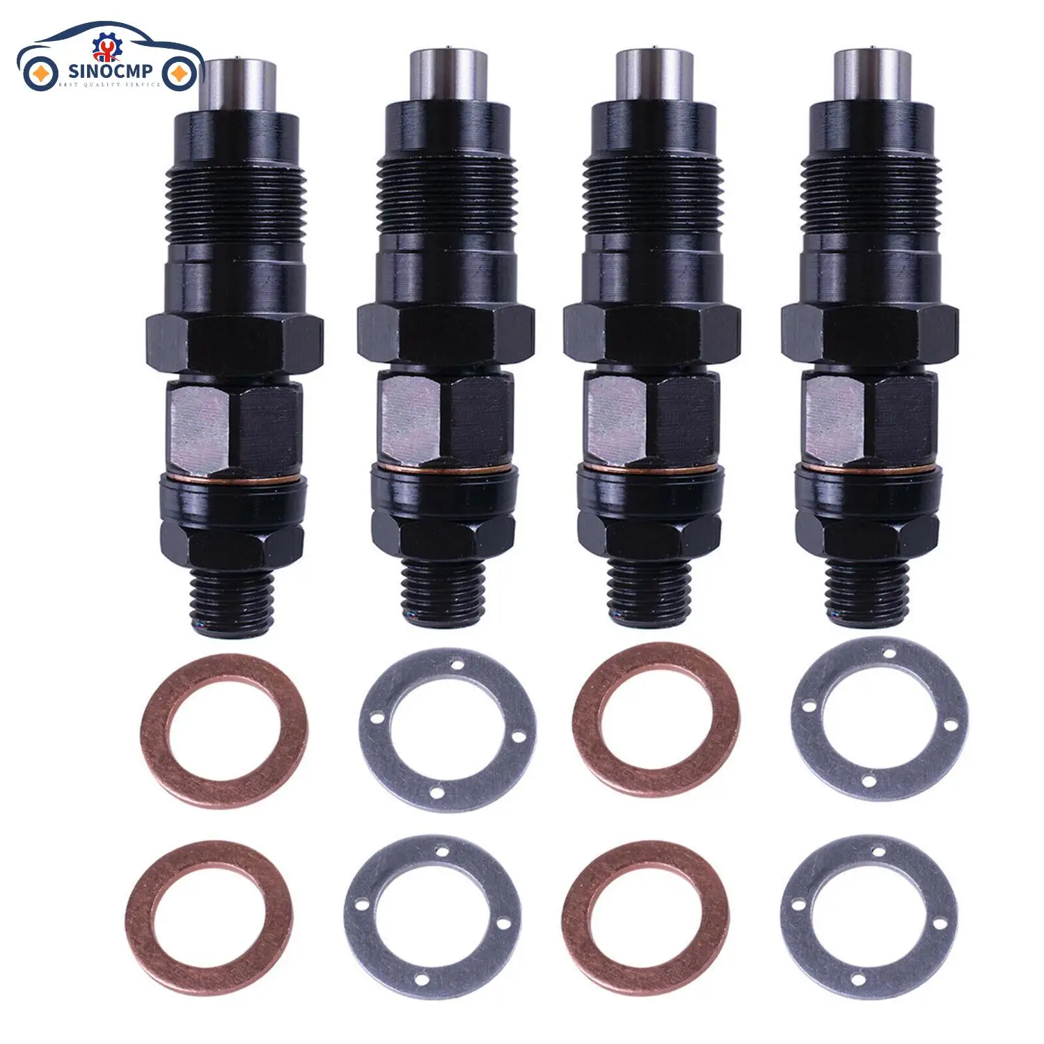

093500-4500 SINOCMP 4PCS New Diesel Fuel Injectors Set For Hilux Surf 2L-TE 2.4 L New Diesel Injectors Fuel Supply System Parts