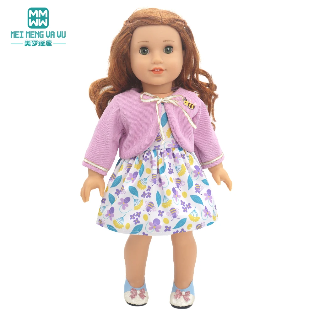 Clothes for doll 43cm American doll and new born Toys Fashion Dresses,  Hooded jumpsuit, cardigan strap skirts gifts - AliExpress 26