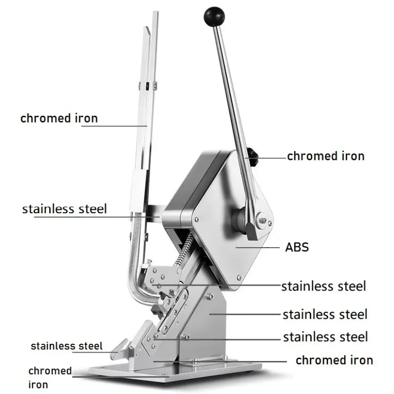 ماكينة قص السجق شبه الأوتوماتيكية على شكل حرف U من الفولاذ المقاوم للصدأ ربط بلاستيكي يدوي لخيارات رقائق الطعام/الحزام/العلبة/الحقيبة #6