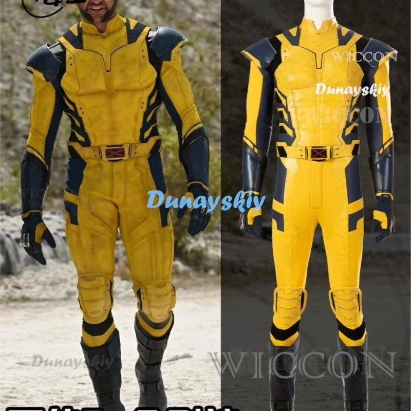 New Movie Wolverine Cosplay Costume Mask Jumpsuit Vest Gloves Belt Wolf Steel Claw Handsome Suit For Men High Quality Made