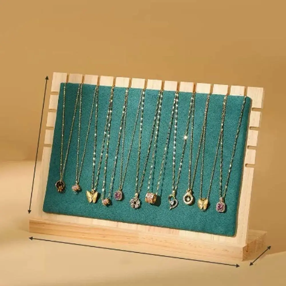 

Solid Wooden Jewelry Display Frame Necklace Holder Support Stand Pendant Necklace Bracelet Storage Tray Exquisite Design