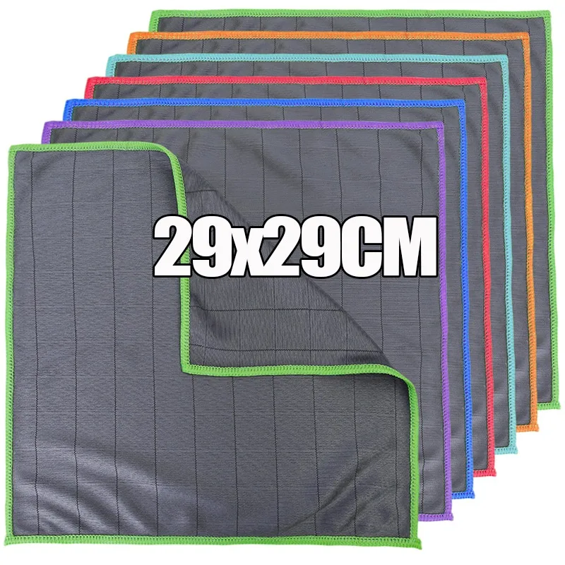 Microfiber Glass Clean Towel Reusable Washable Lint-free Cleaning Rags for Kitchen Glass Car Thickened Magic Cleaning Cloth