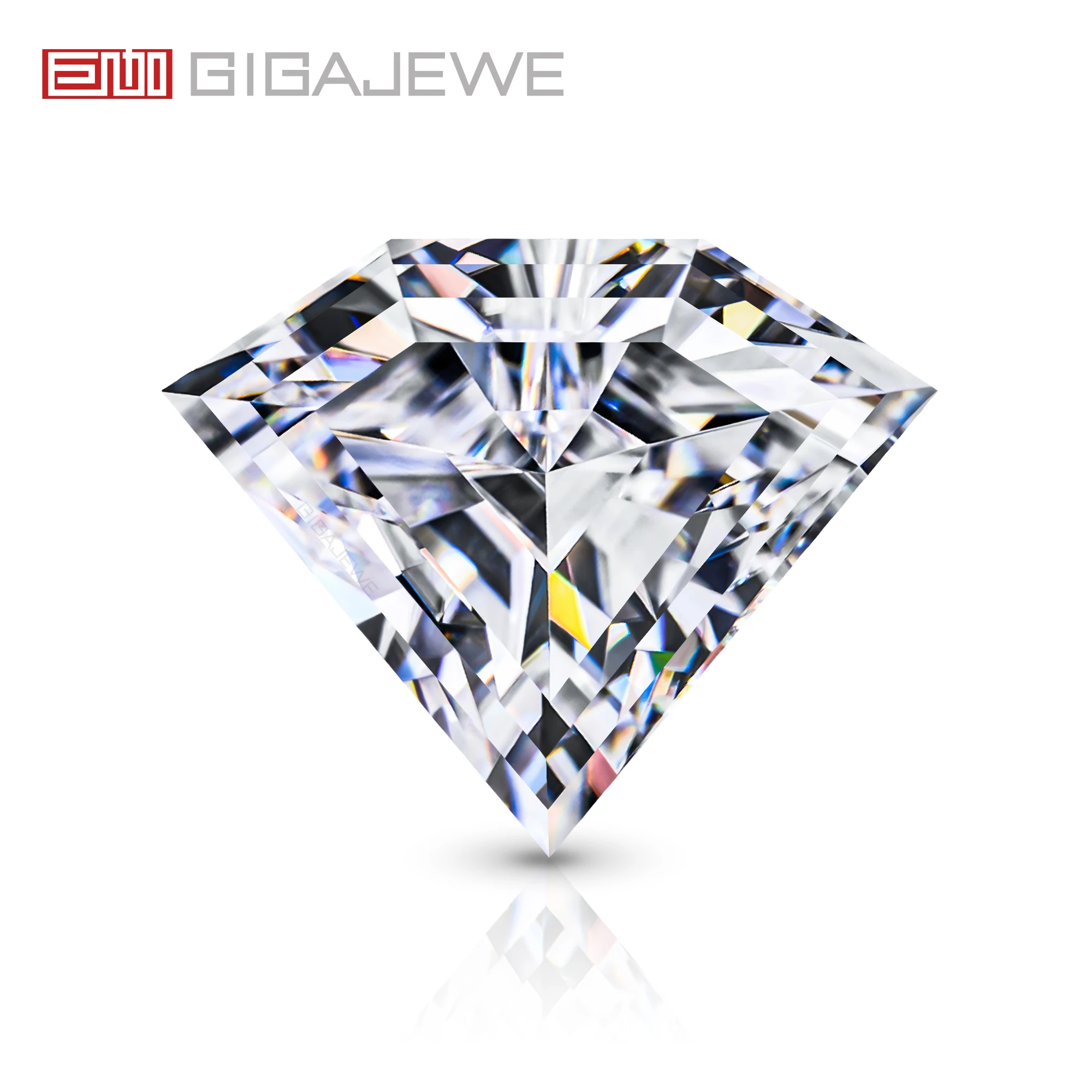 GIGAJEWE Shield Cut White D Color Moissanite PFL-remium Gems Loose Diamond Test Passed Gemstone For Jewelry Making