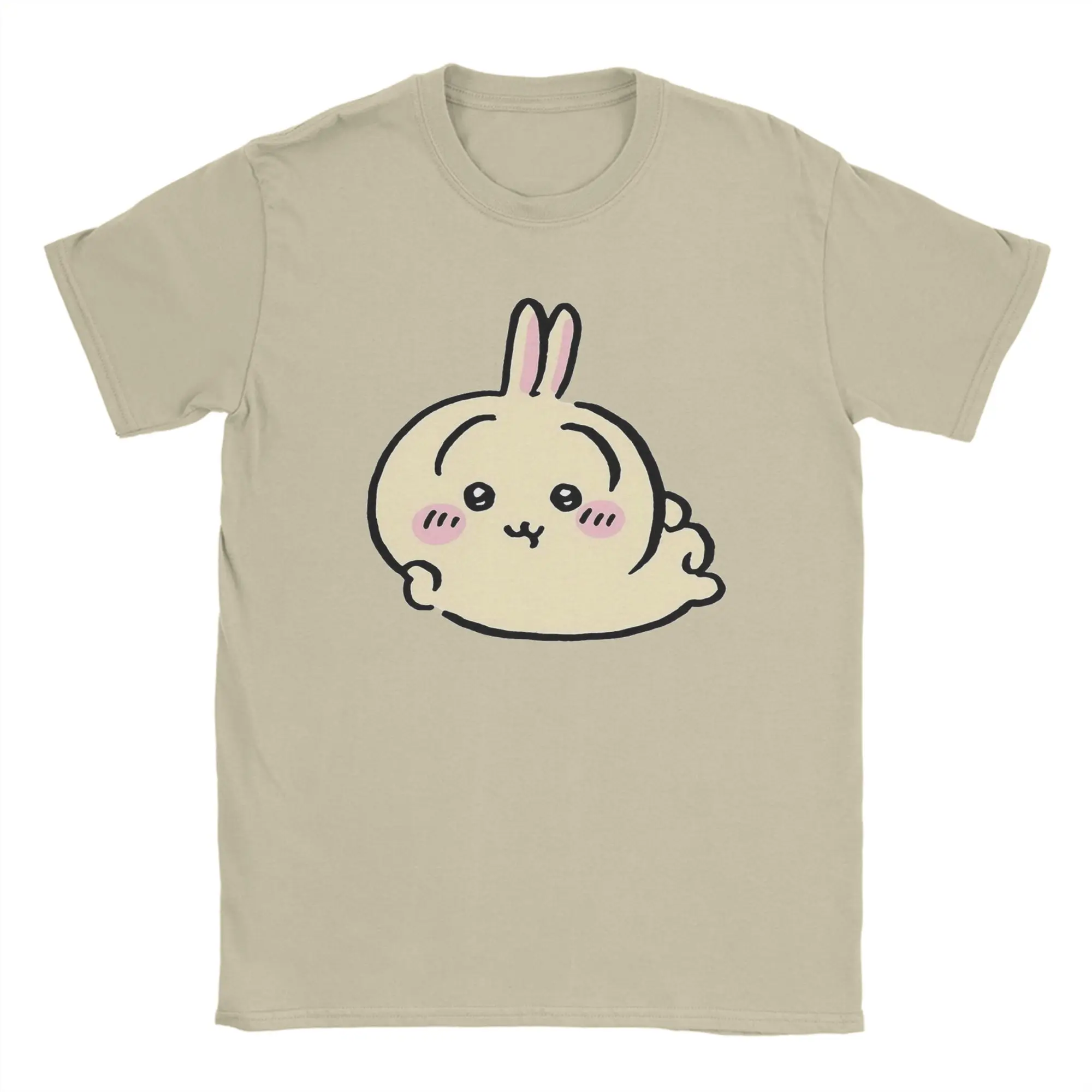 

Usagi Chiikawa Smug T Shirts for Men Cotton Funny T-Shirts Round Collar Tee Shirt Short Sleeve Tops Plus Size