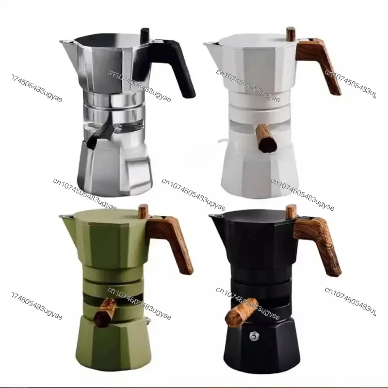 Aluminum Constant Temperature Double Valve Moka Pot Oil Coffee Pot Espresso Coffee Maker Household