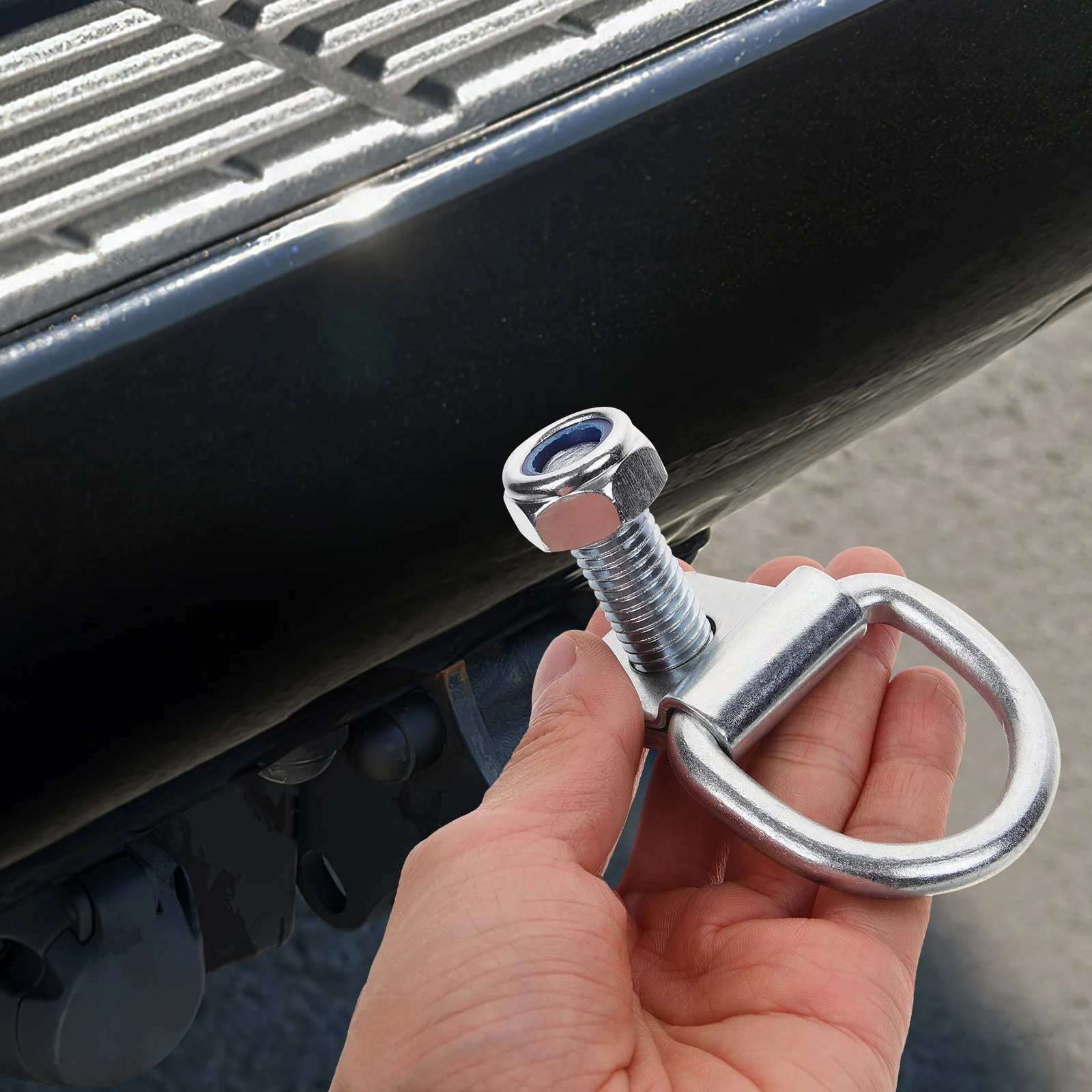 Буксировочный крюк для грузовика, монтажное отверстие 14 мм, сверхмощный буксировочный крюк для прицепа, внедорожника, фургона, лодки, гаража, крепежный якорь