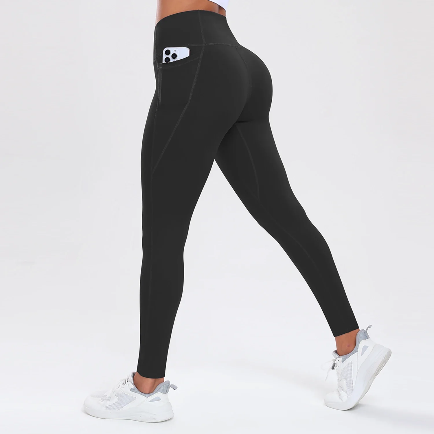 Damen-Yogahose mit Taschen, Po-Lifting, Bauchkontrolle, Sport-Leggings, hohe Taille, Fitness-Strumpfhose, Sportbekleidung, Sportswear