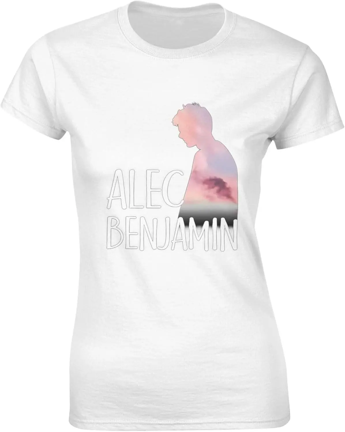 

ALEC Music Benjamin Женская футболка с короткими рукавами и графическим рисунком, классический повседневный топ, черный