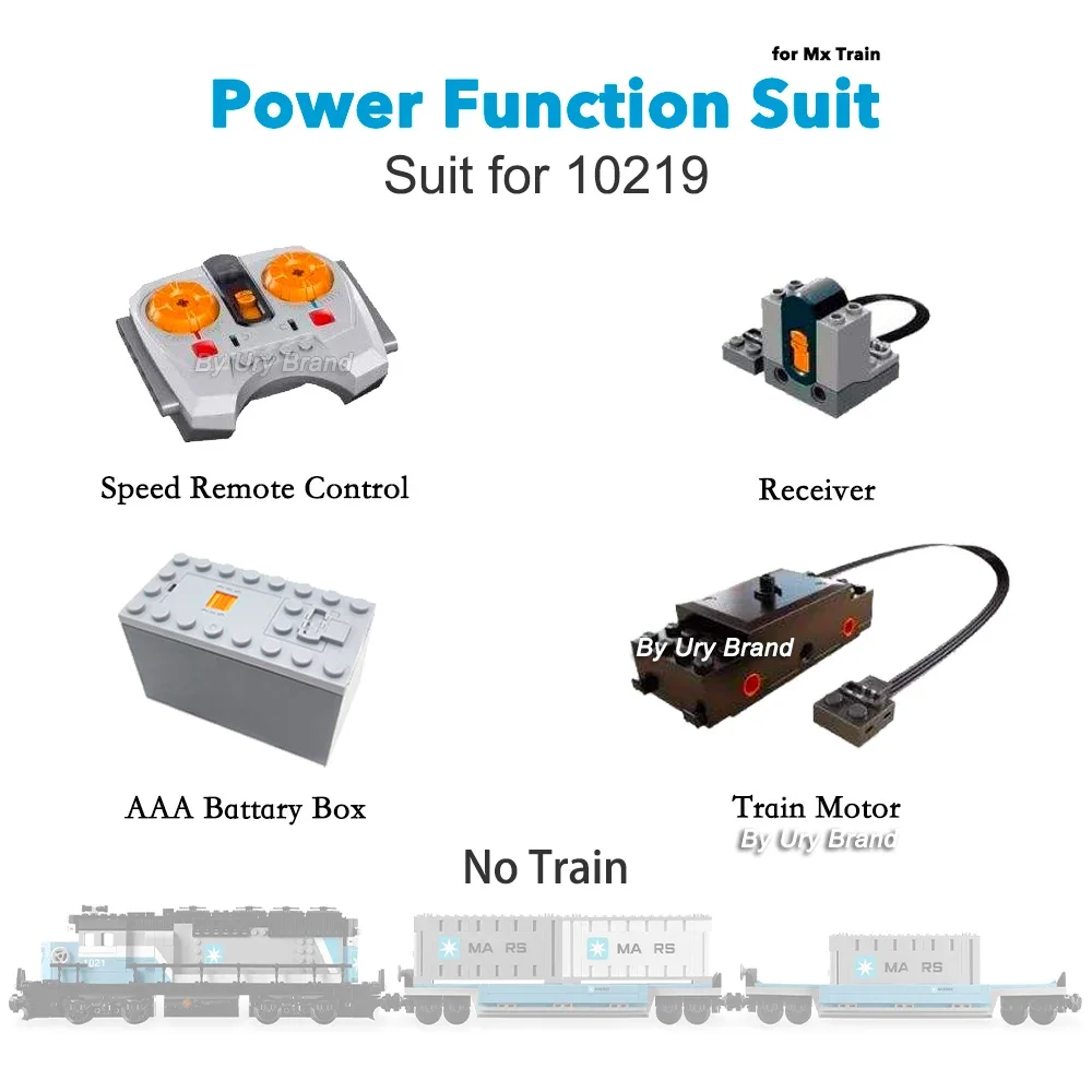 Technical Expert Power Function Parts for 10194 Emerald Train Motor 10219 Set MOC DIY Tracks LED Light Building Blocks Toys Boys