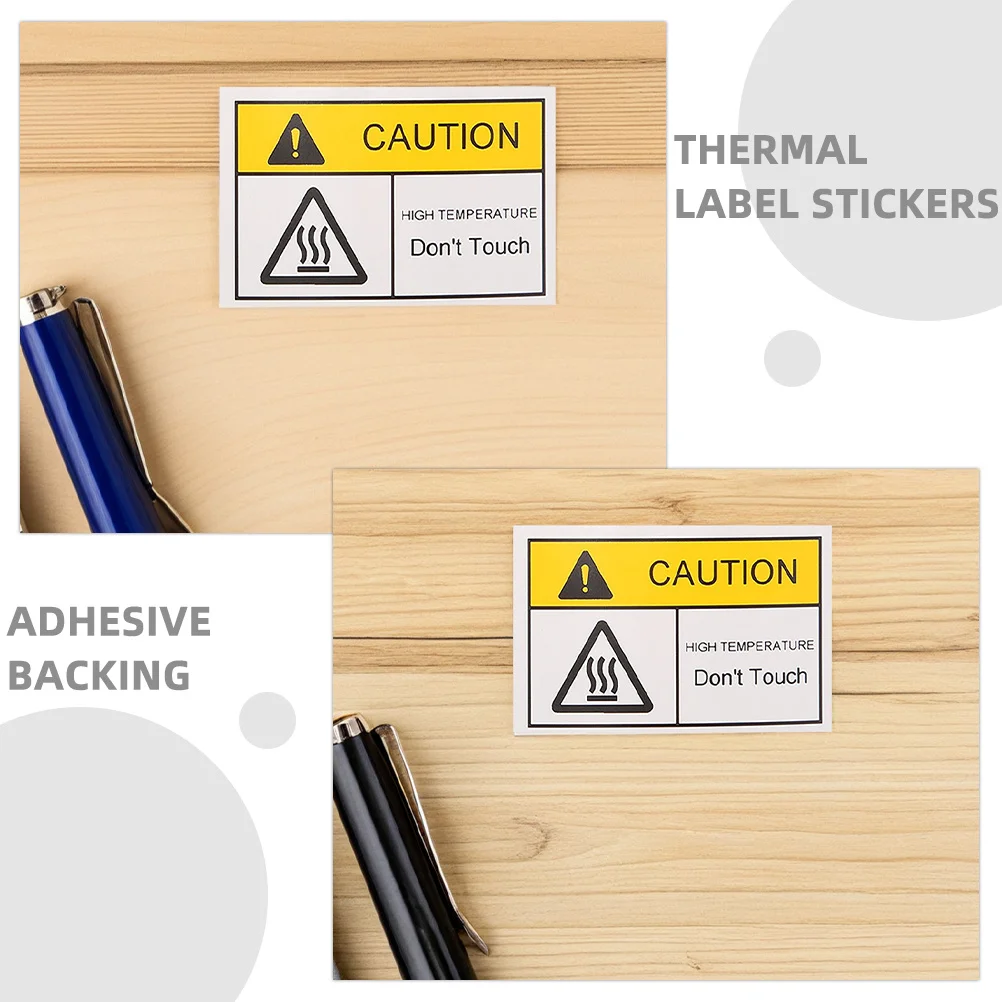 10 قطعة ملصقات تحذير ساخنة درجة حرارة عالية لا تلمس ملصقات لمعدات الآلات ذاتية اللصق مقاومة للحرارة