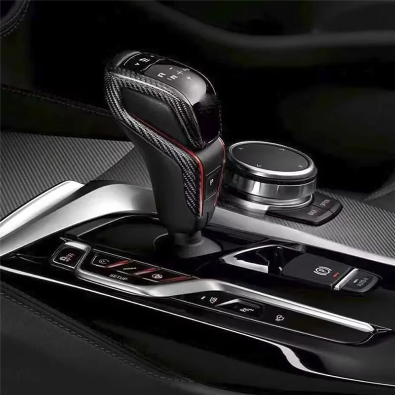 

Car Shift Gear Knob Cover Carbon Fiber For BMW F90 F97 F98 Car Accessories Shift Gear Knob Cover For BMW