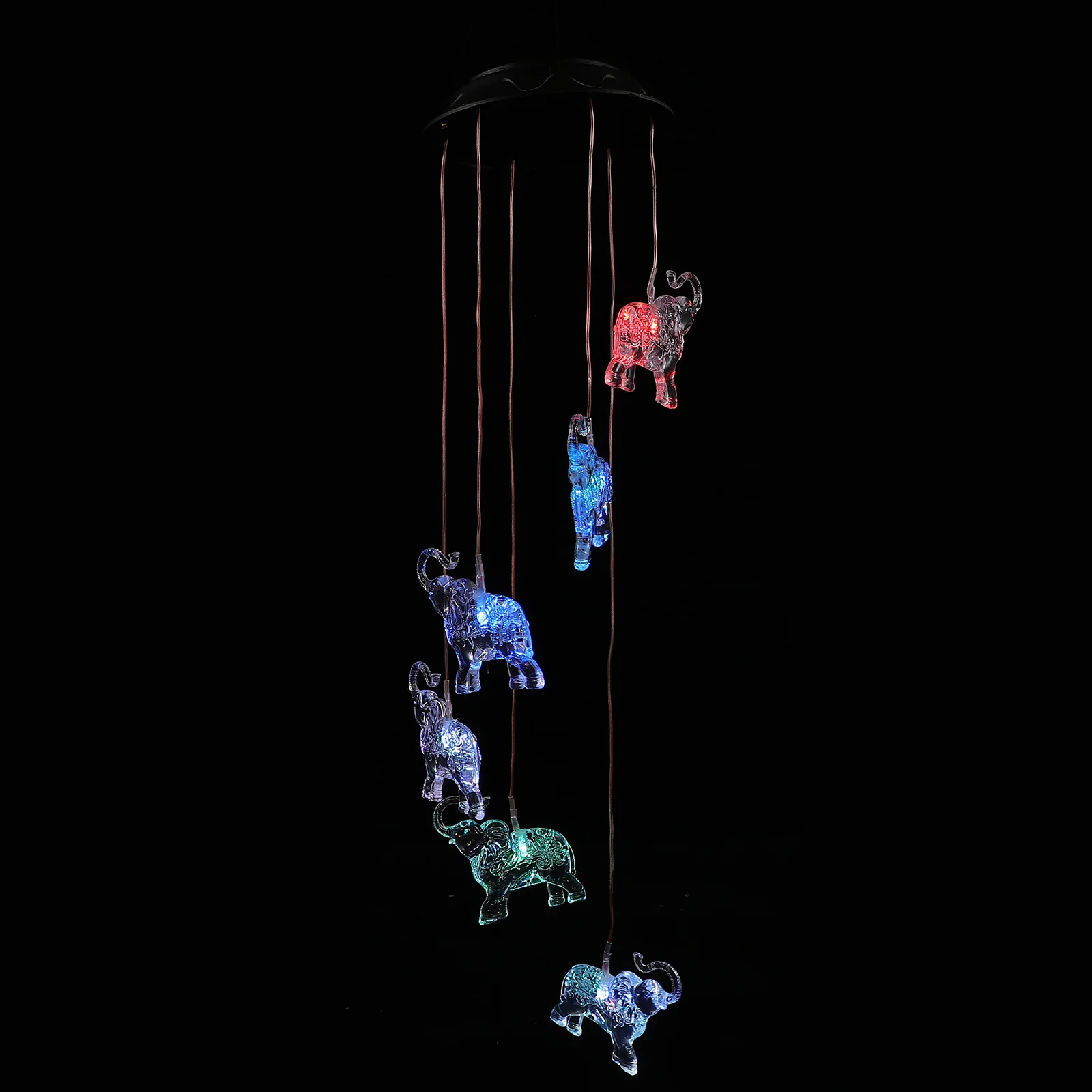 

Solar Wind Chimes Elephant Hanging Pendant LED Light Garden Outdoor Lamp Romantic Yard Decoration Solar Wind Chime Lamp