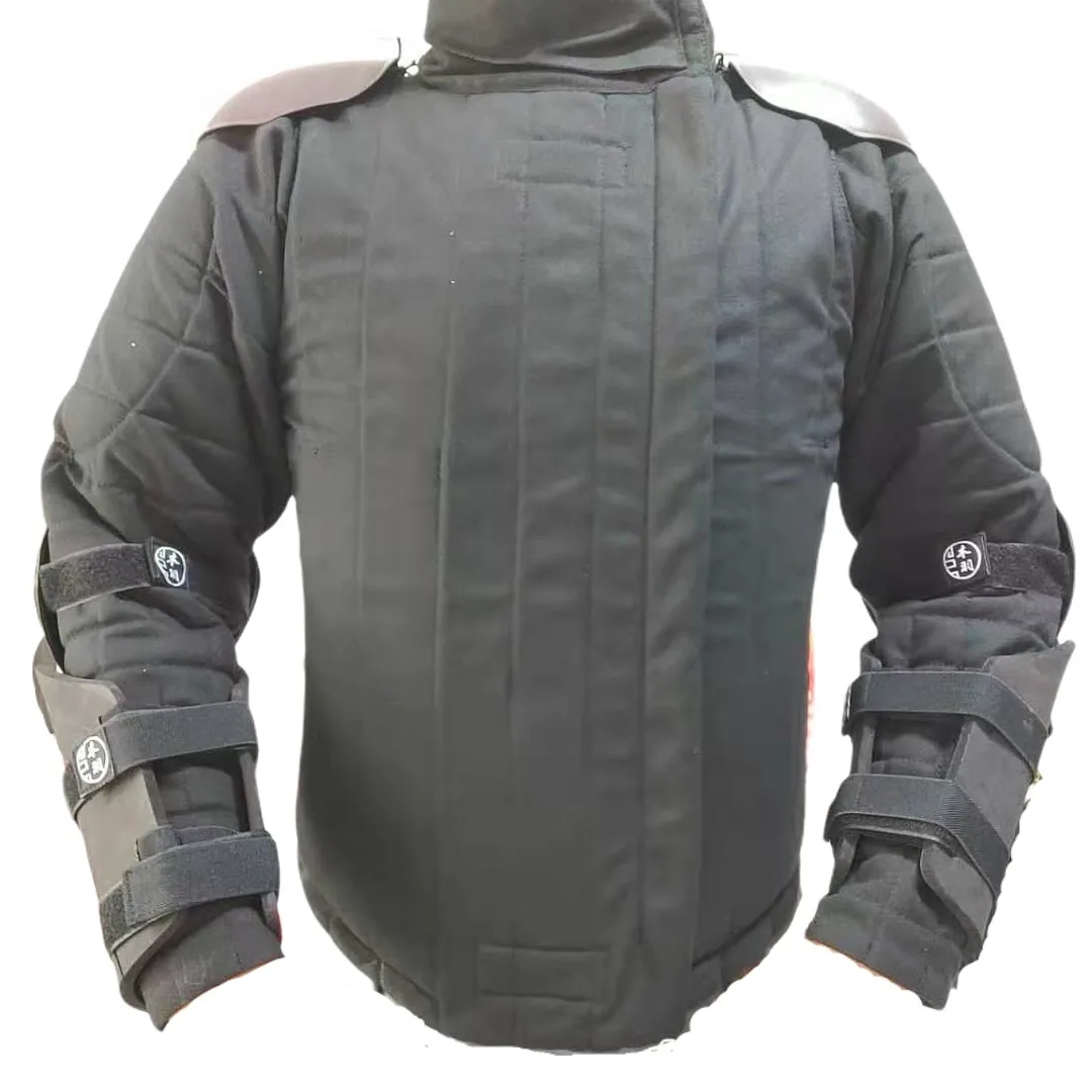 Chaqueta de Esgrima Wood Feather Hall, Armadura HEMA, Versión de Lona, Conjunto Completo, Espada de Acero, Equipo de Protección de Nailon para Soldados