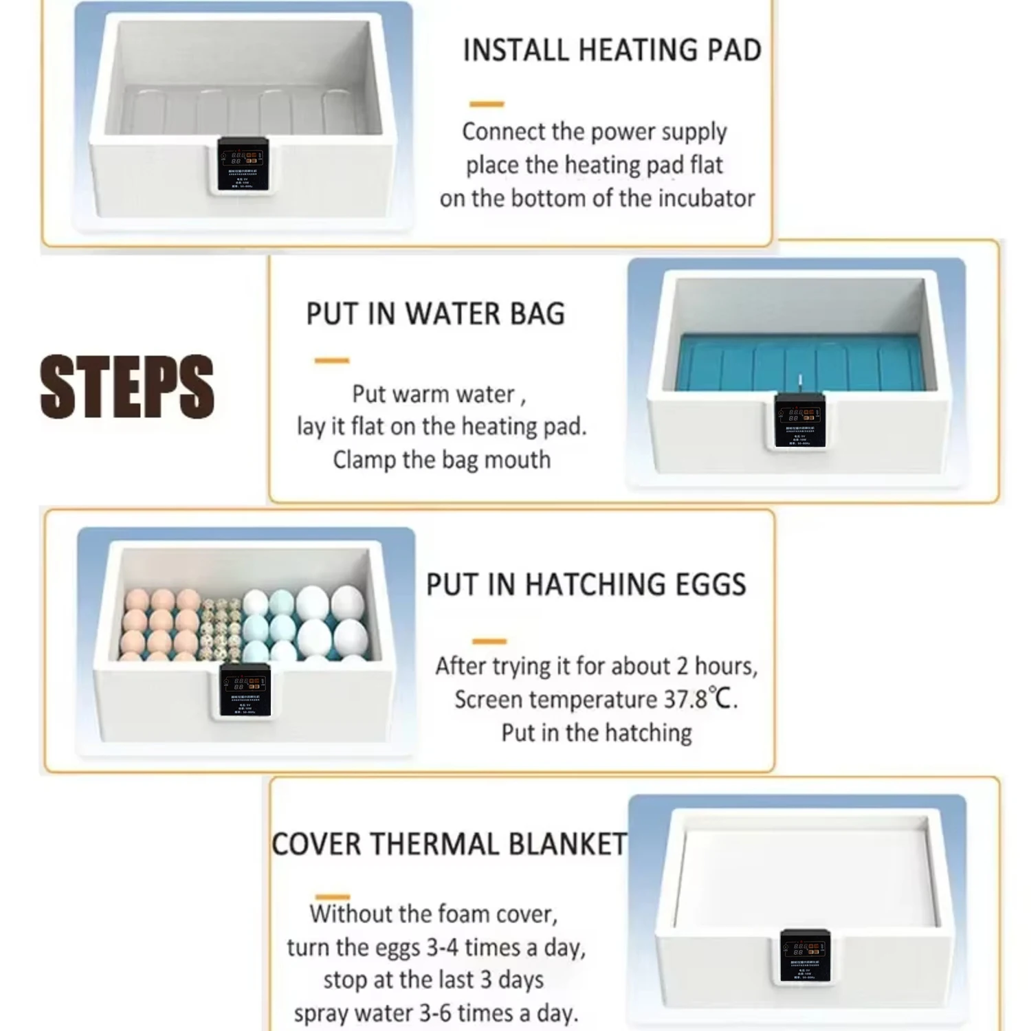 Incubatrice per uova Incubatrice automatica per letti d'acqua bionici Macchina per uova Incubatrice termostatica Spioncino manuale Macchina all-in-one