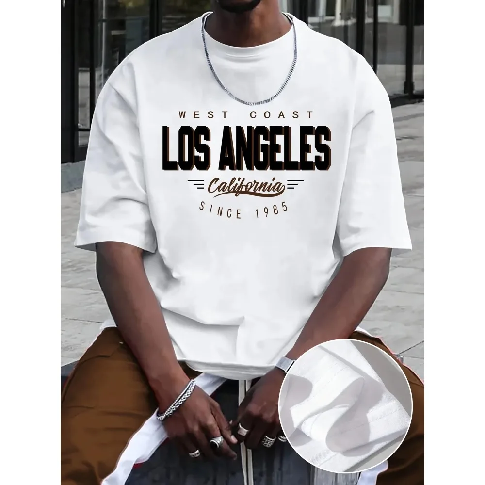

Summer new men's T-shirt is a comfortable and casual 3D printing pattern sports round neck trend versatile pure cotton