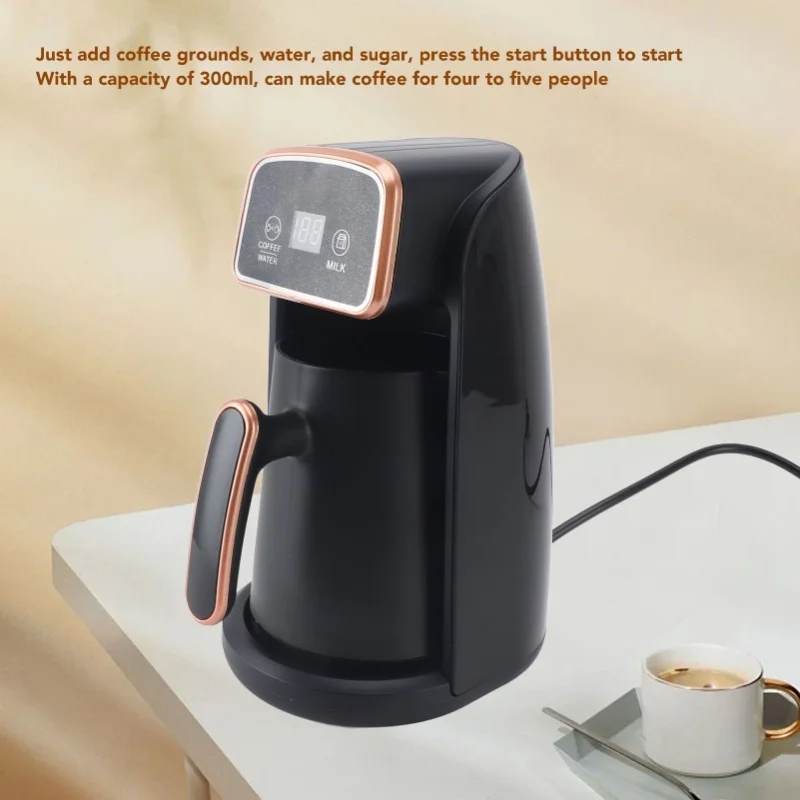 

300ml Coffee Maker Machine Large Capacity Pot Home Efficient Heating Easy to Use Coffee Brewing Device