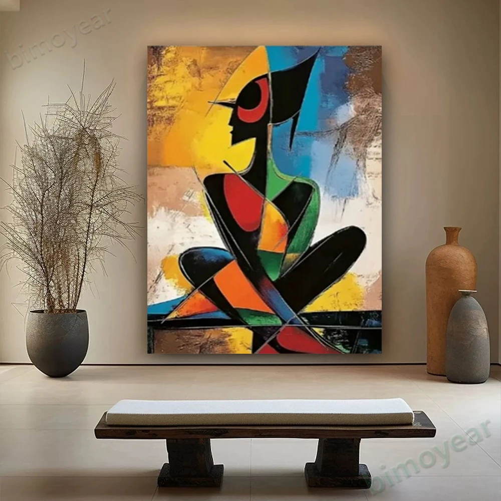

100% hand drawn woman abstract oil painting original wall painting home living room decoration paint interior aesthetics