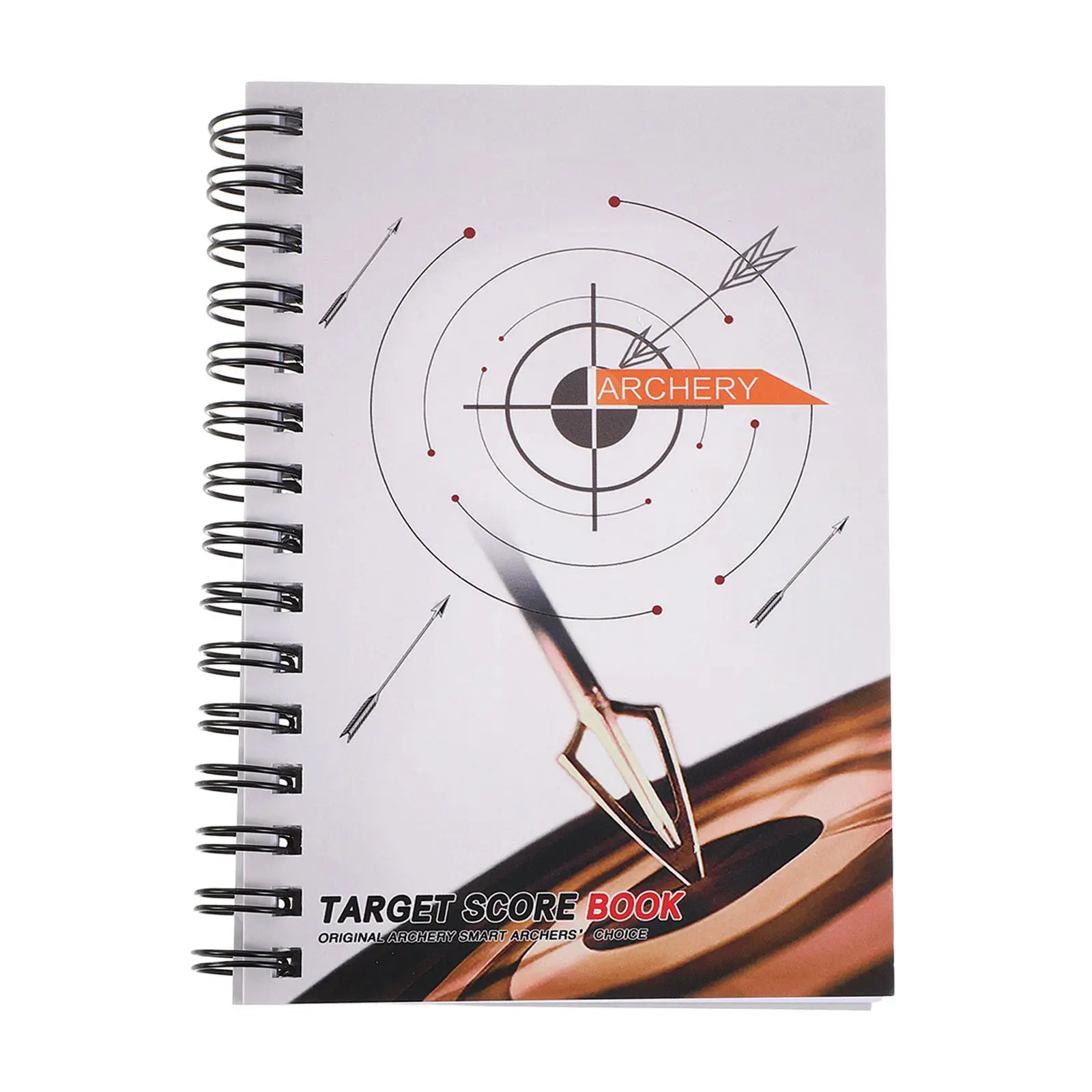 White Spiral Archery Score Book Portable Target Practice Journal Field Archery Scoring Sheets Competition Log
