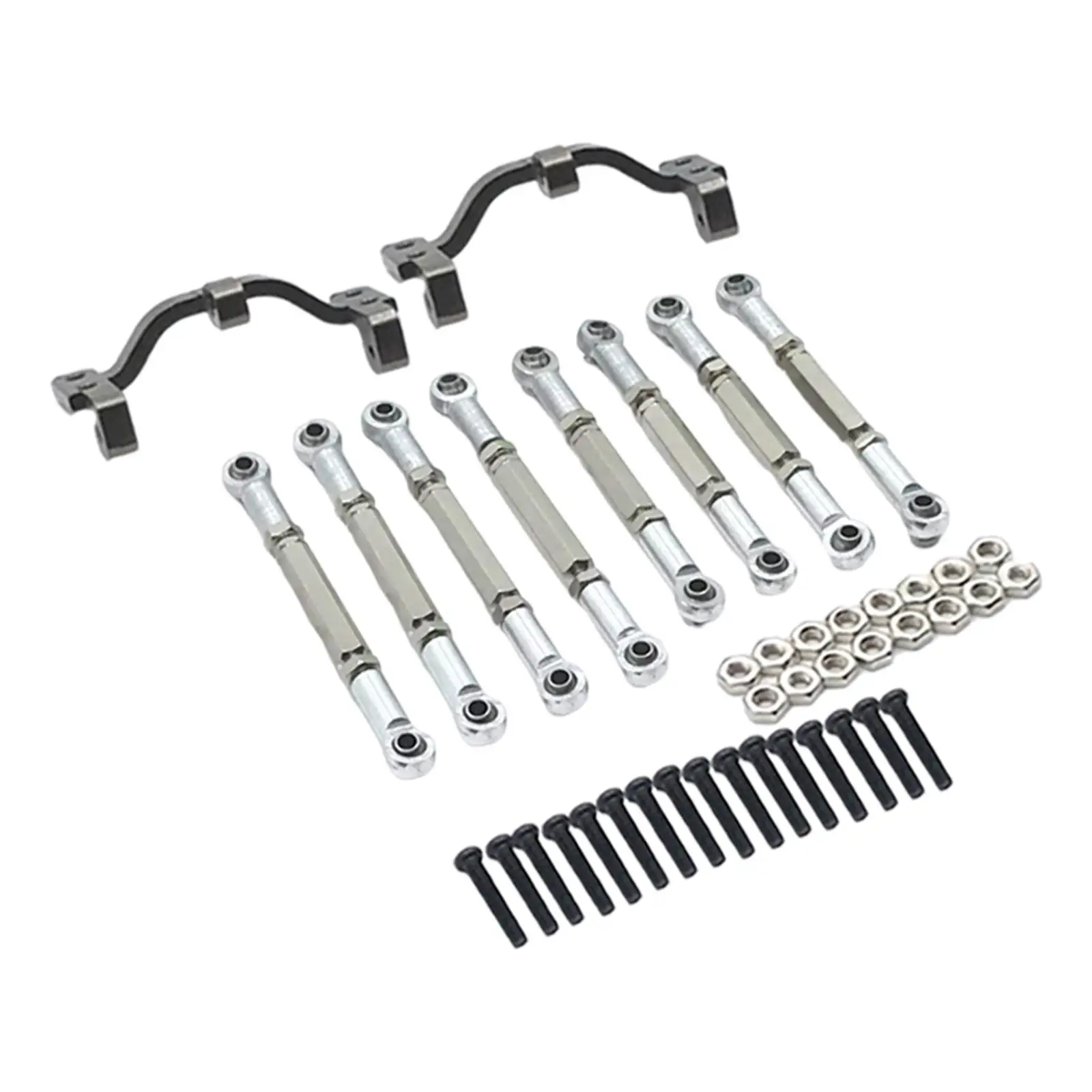 

8pcs 1/16 RC Aluminum Set & Pull Rod Base Seat for WPL B14 B24 C14 C24 Crawler Car