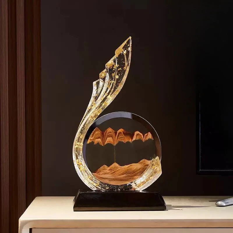 Creative quicksand painting ornament high-end sense niche living room cabinet