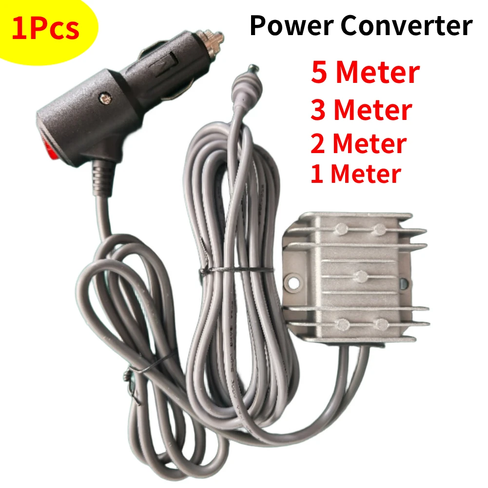 1/2/3/5Meter Power Converter 12V To 30V 3.5A DC Power Converter With Switch Aluminum Shell Waterproof Car Truck Power Supply