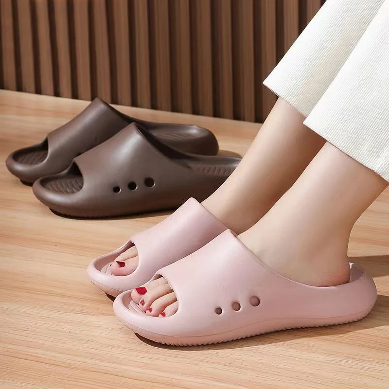 

Men Summer EVA Non-slip Slippers Women Soft Comfortable Thick Sole Slides Indoor Outdoor Beach Sandals Couples Home Shower Shoes
