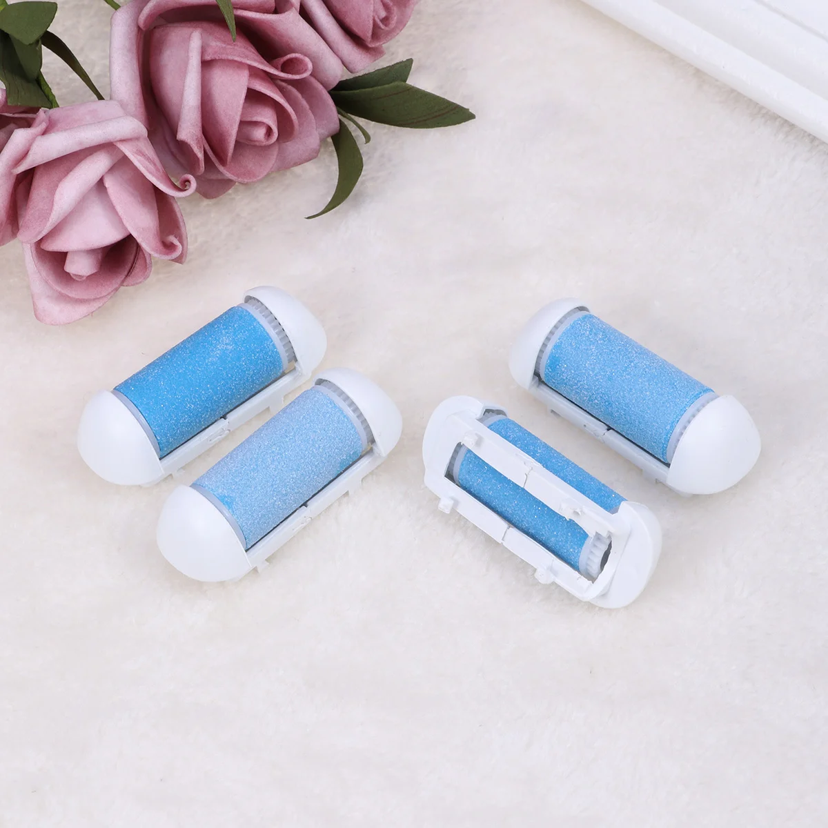 10 Pcs Foot File Replacement Roller Heads Electric Scrubber Grinding Device Grinder