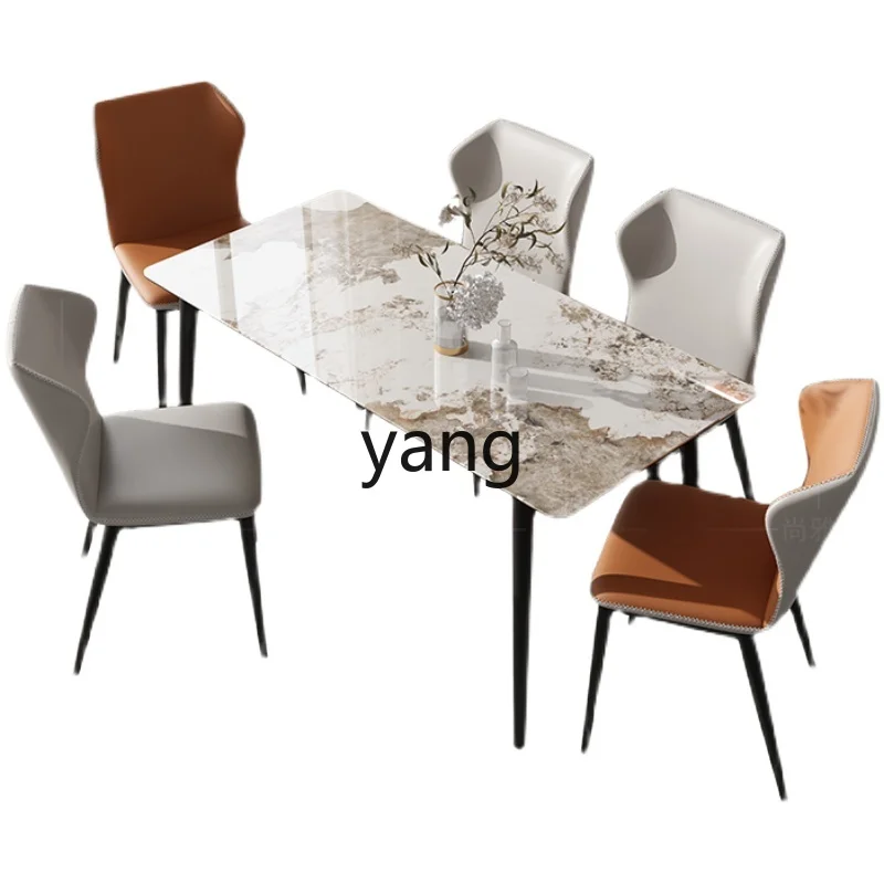 XYY rock slab dining table and chair combination hot-selling list dining table small apartment dining table light luxury