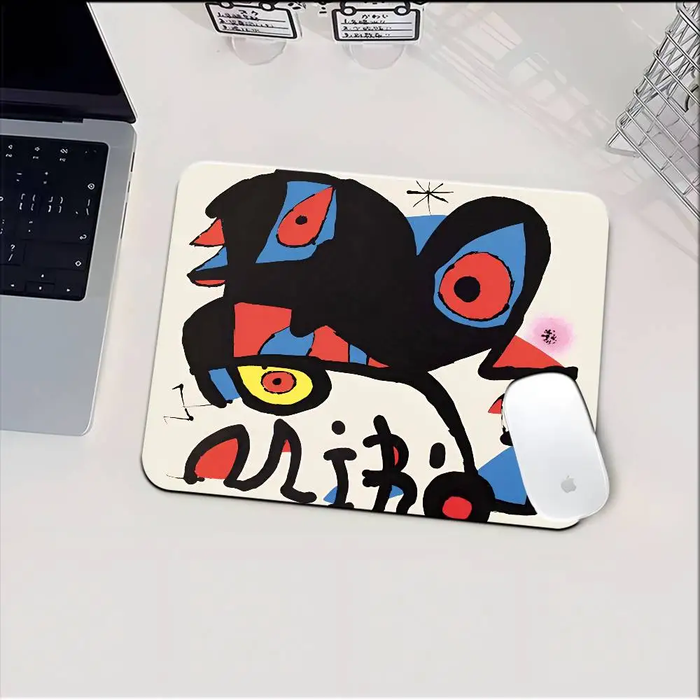 Popular Jjoan Miro Mousepad Small LockEdge Mouse Pad For Gamers Computer Desk Pad Rectangular Anti-slip Rubber