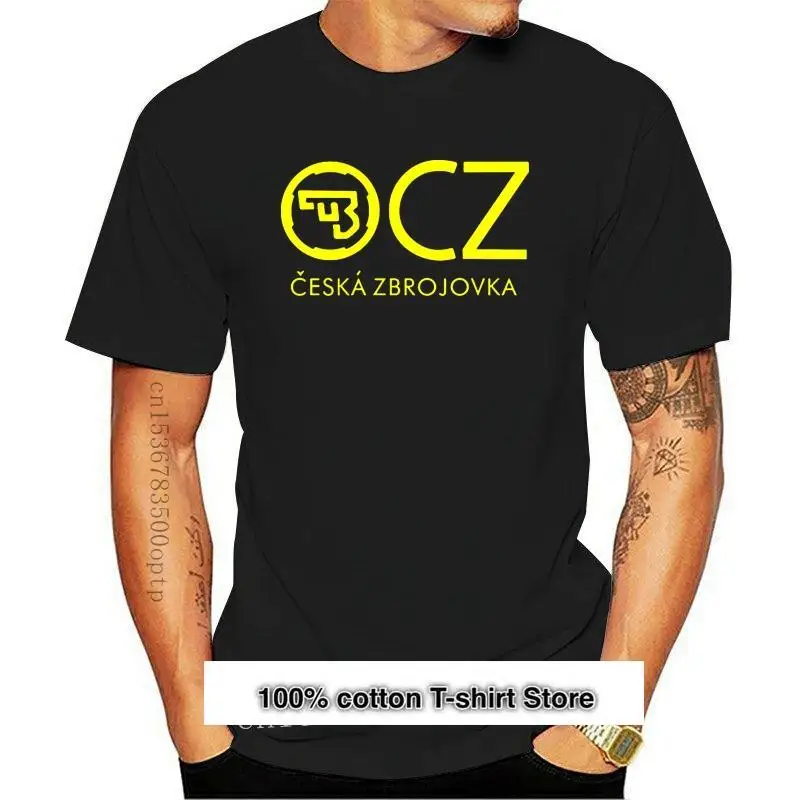 Camiseta de manga corta para hombre, Camisa de algodón con estampado de armas de fuego, CZ, cevka Zbrojovka, checas, 75, 2024