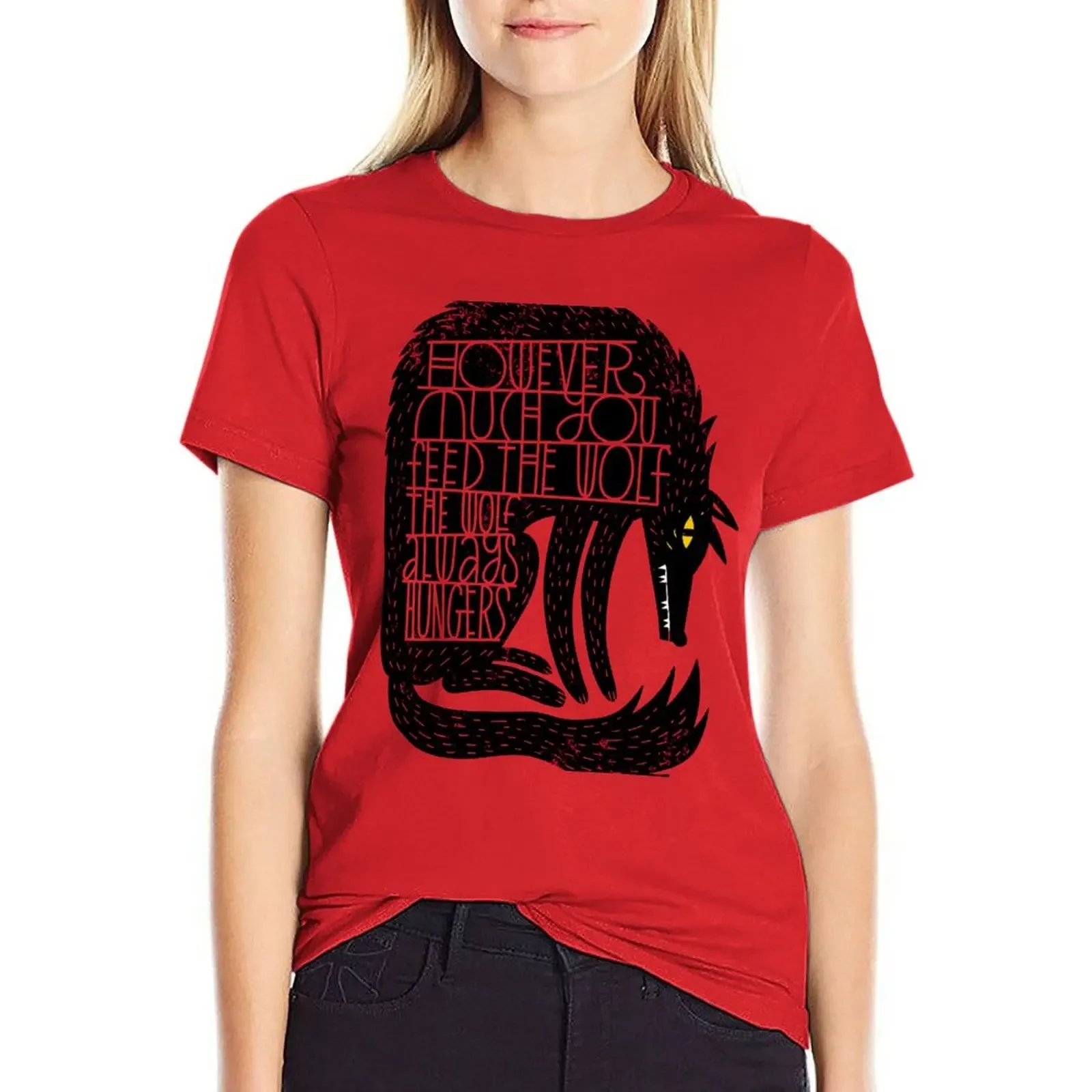 

The Wolf Hungers T-shirt female korean fashion t shirt dress Women