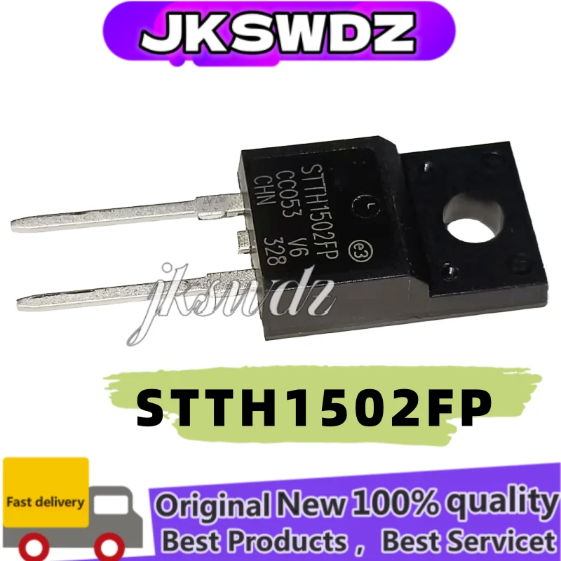 

5 pcs-10 pcs new 100% STTH STTH1502FP STTH1502 TO-220F-2 15A 200V fast recovery diode electronic transistors