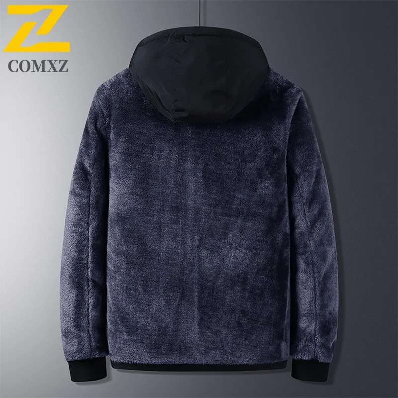 

COMXZ Men Winter Classic Jacket Warm Windproof Lightweight Minimalist Snowy Travel Padding Coat Camping Hooded Padded Jackets