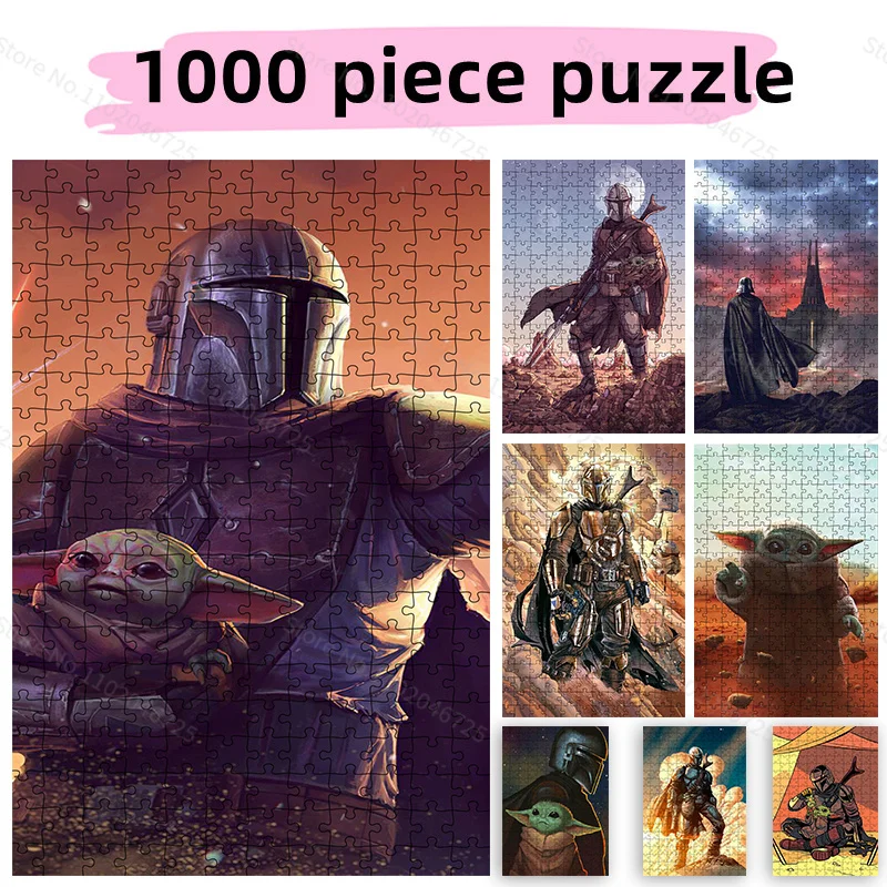 Disney Star Wars Educational Toy Cartoon Creative Puzzle 1000 Pieces Paper Puzzle Toys Kids Adult Collection Hobby Birthday Gift