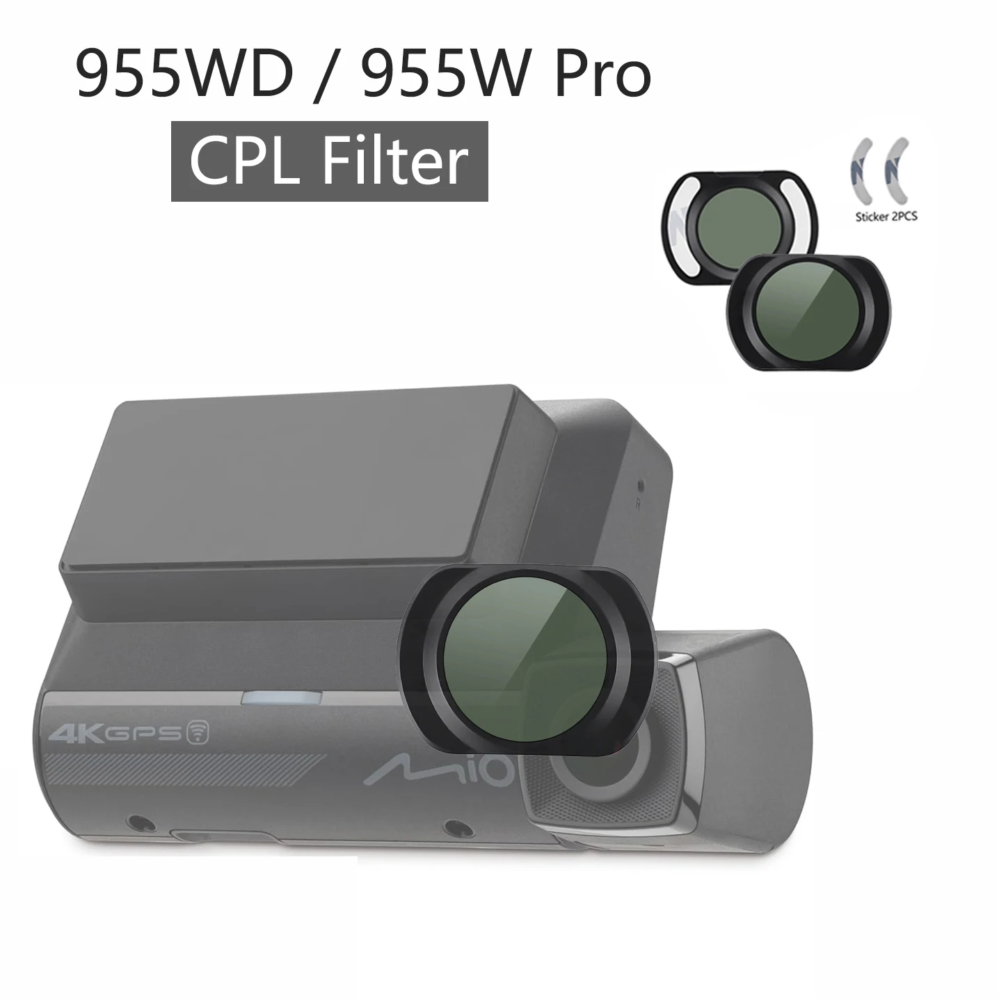 for Mio MiVue 955W Pro / 955WD Dash Cam CPL filter HD Lens Dust Protection Anti Glare
