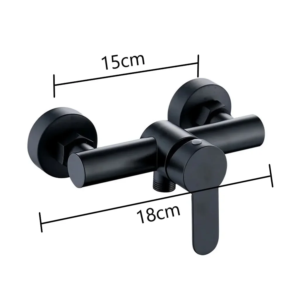 Imagem -05 - Stainless Steel Bathroom Shower Faucets Triple Bathtub Faucet Wall Mounted Hot And Cold Water Mixer Valve Bico Tap g1 304