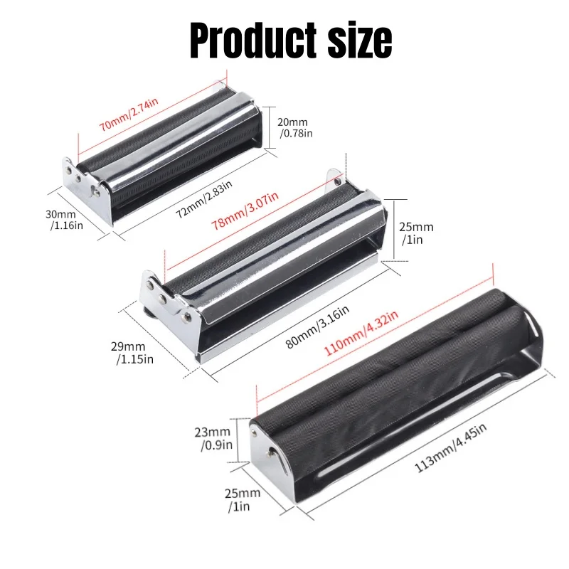 HAPPY Portable Mini Metal Manual Rolling Machine 70/78/110 MM Paper Tobacco Hand Roller Cigarette Maker Smoking Accessories