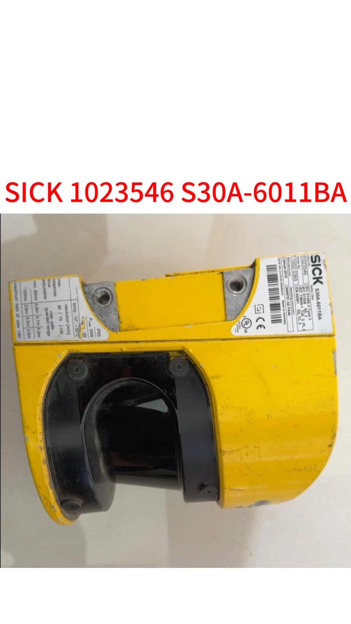 

Second-hand SICK 1023546 S30A-6011BA test ok