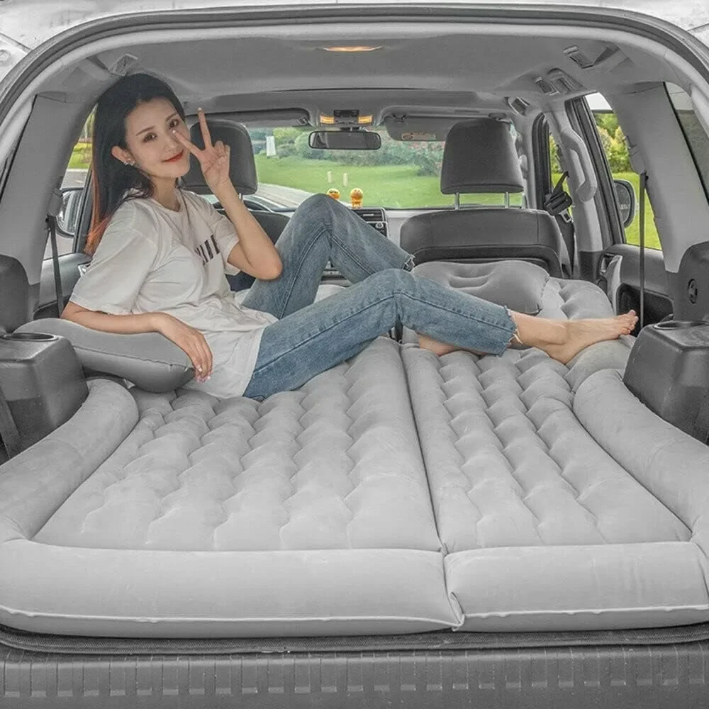 SUV Car Air Mattresses Inflatable Mattress Removable Thicker Air Bed Camping Inflatable Mattress with 2 Pump & Cushions