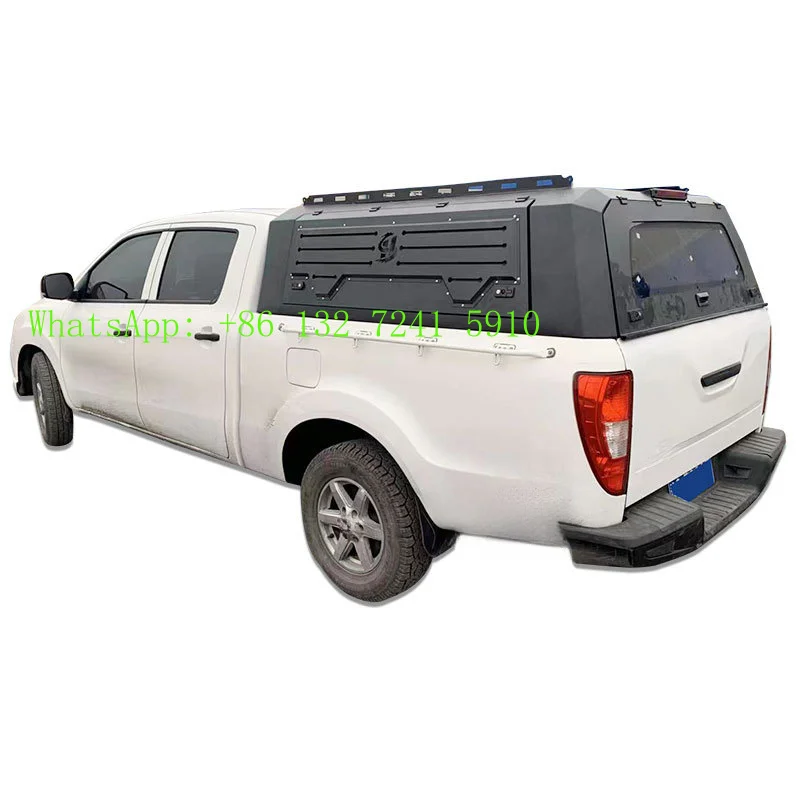 Fully Welded Manganese Steel 3-Door High Pickup Canopy, Metal Cargo Bed Rear Box Cover Modification Accessories view 2