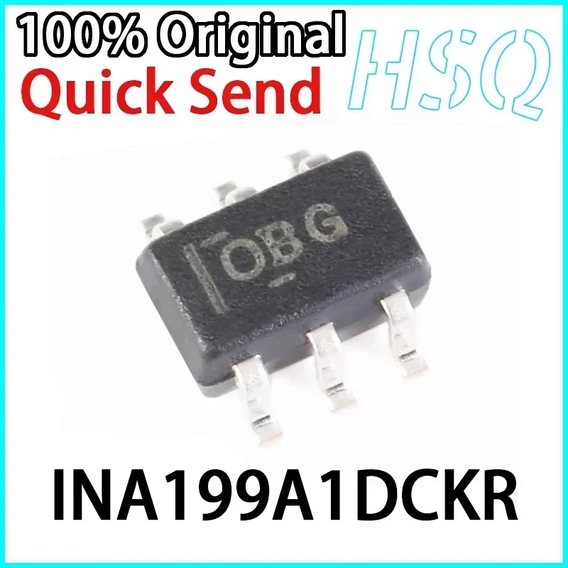 5PCS New INA199A1DCKR Silk Screen: OBG Shunt Chip SC-70-6 Genuine in Stock