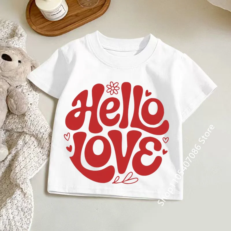 Be Kind Love Heart Colorful T Shirts Short Sleeve Kids Children's T-shirt Boys Girls 2026 Summer Spring new Casual Top Tee Shirt