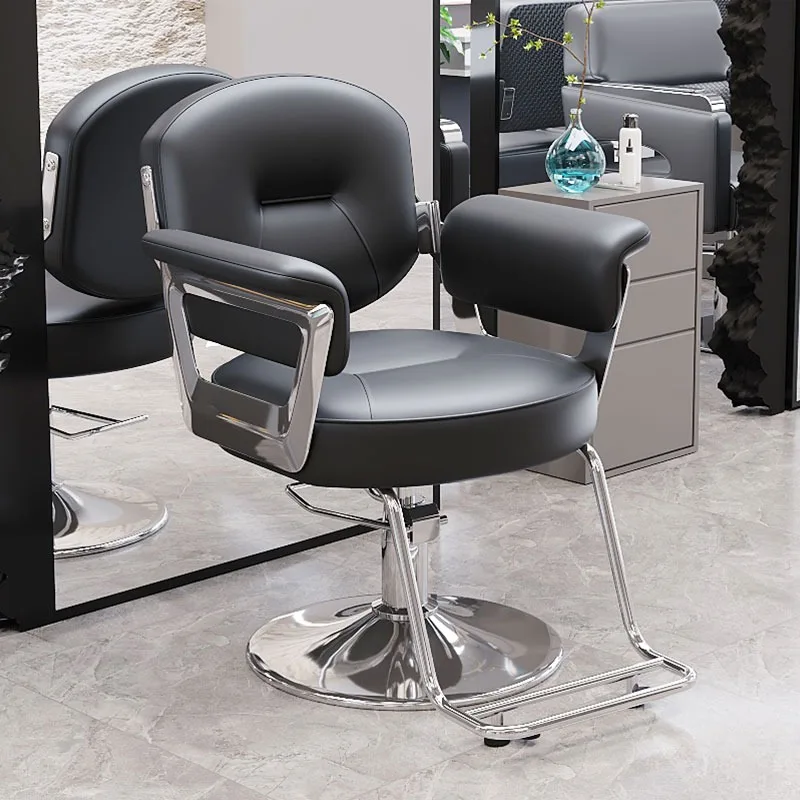 Makeup Cosmetic Barber Chairs Reclining Waiting Modern Barber Chairs Swivel Pedicure Cadeira De Barbeiro Commercial Furniture